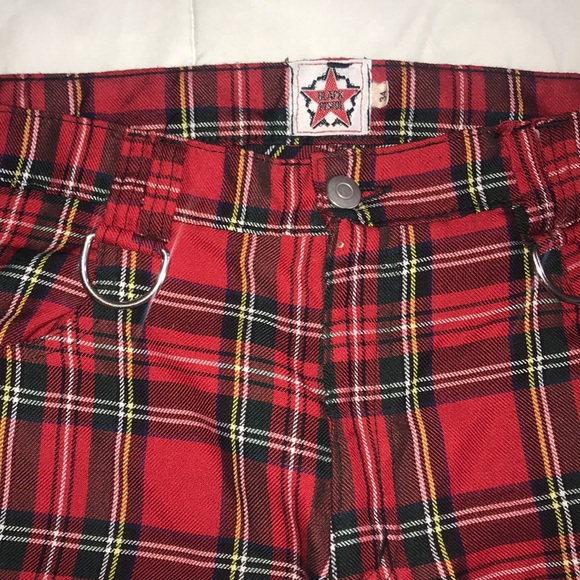 Rare black pistol brand tartan zipper pants - Picture 5 of 8